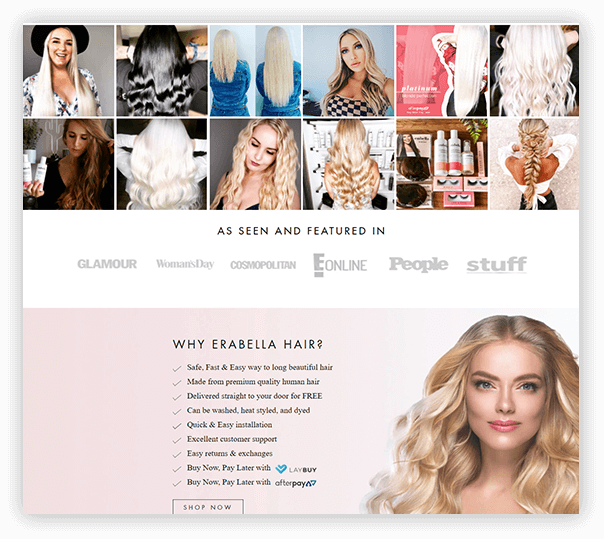 Erabella Client Website - 2