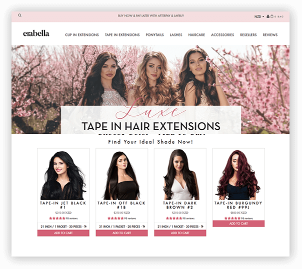 Erabella Client Website - 3