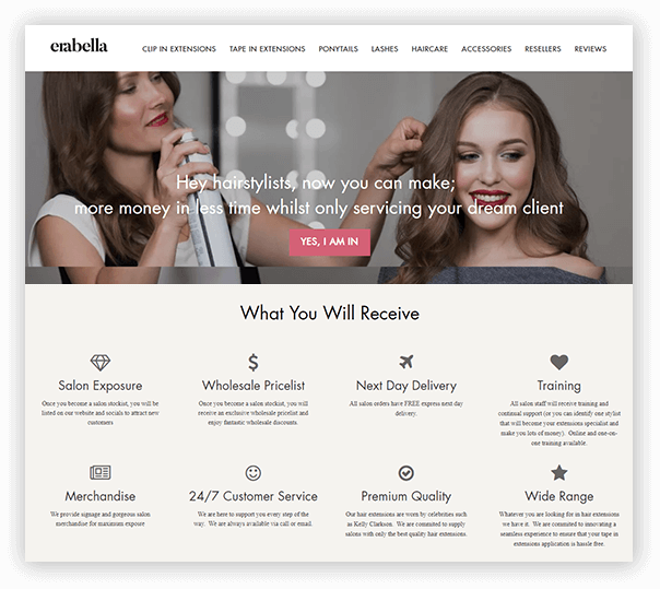 Erabella Client Website - 4