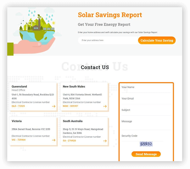 Target Solar - Client Website - 2