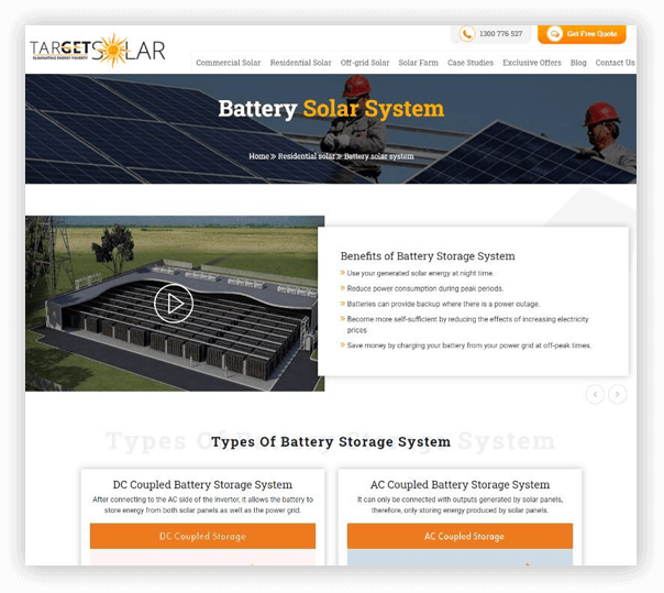 Target Solar - Client Website - 3