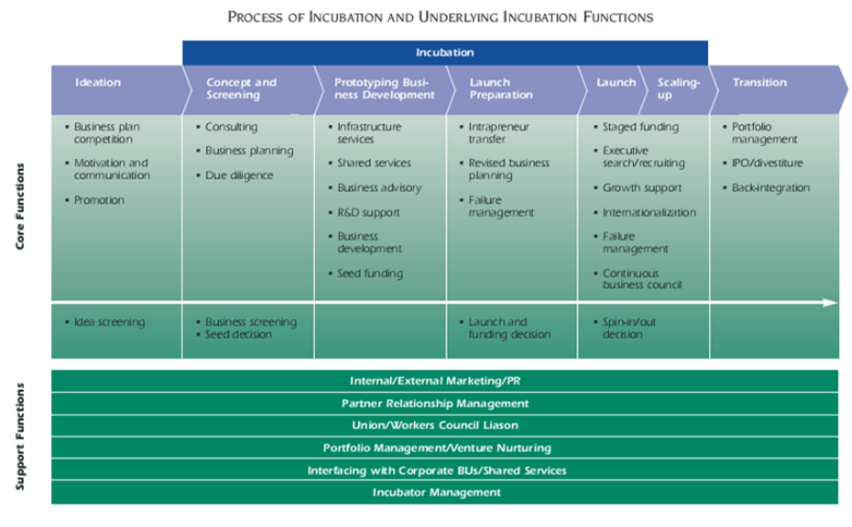 The stage-gate incuvation model