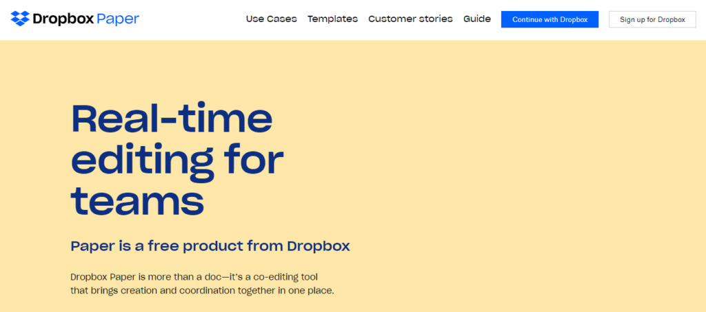 Dropbox Paper