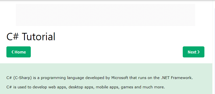 C# Tutorial
