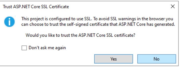 ASP.NET auto-generated SSL certificate