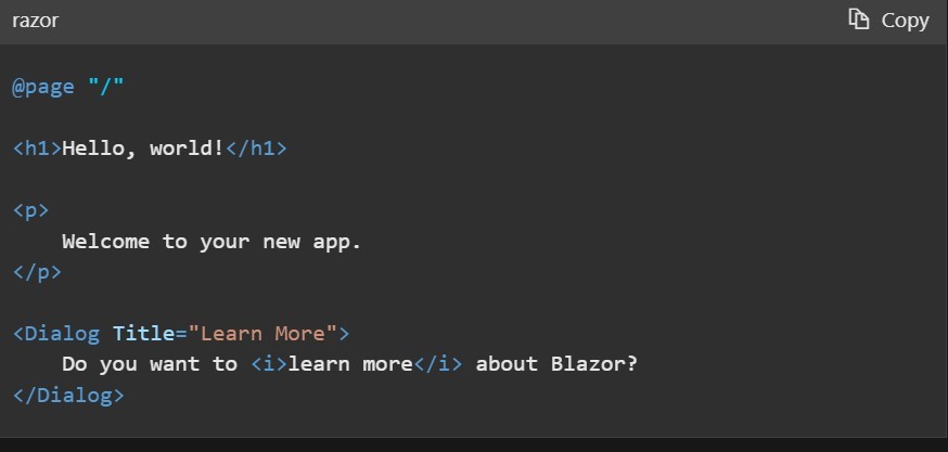 First App with Blazor