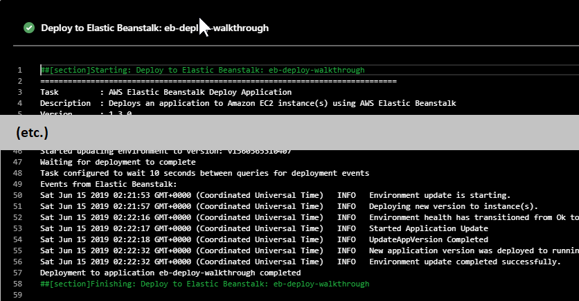 build completes the running process