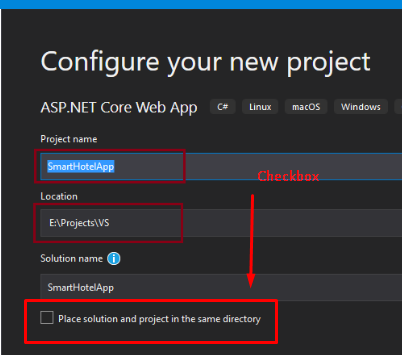 configure new project