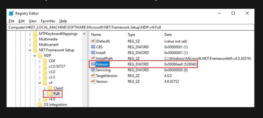 How to check the .NET Framework Version